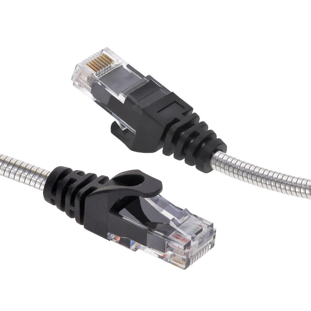 CAT6A Patch Cable Armored Anti-Rodent Slim 28AWG CAT6A Patch Cable Armored Anti-Rodent Slim 28AWG